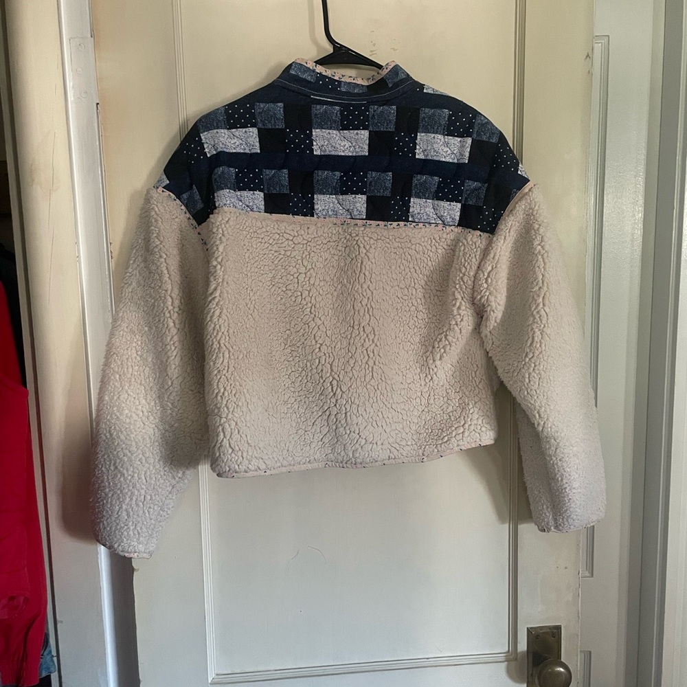 Uo Mika Fleece Patchwork Jacket - image 4